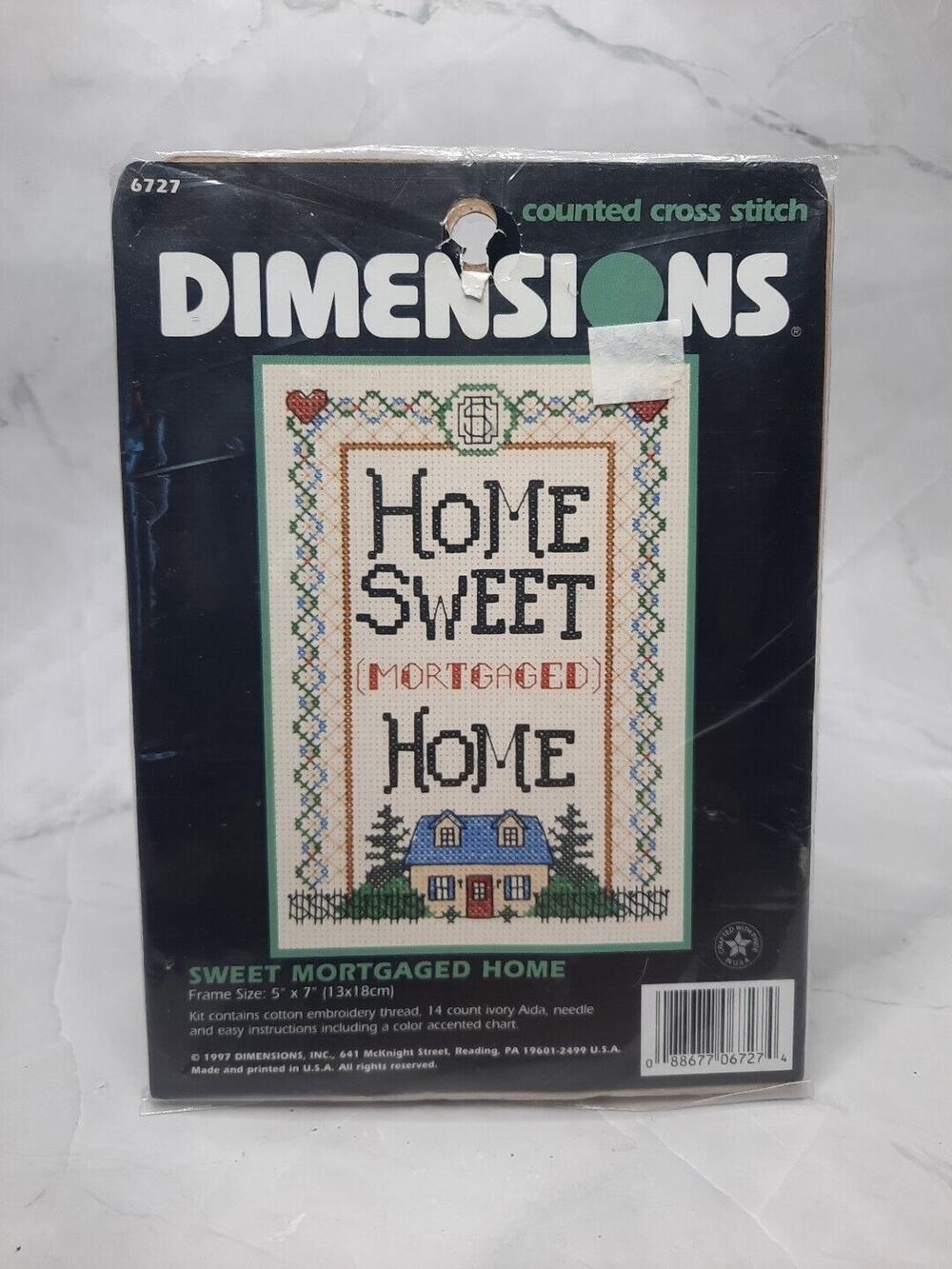 Vintage Dimensions Counted Cross Stitch Kit Sweet Mortgaged Home 6727